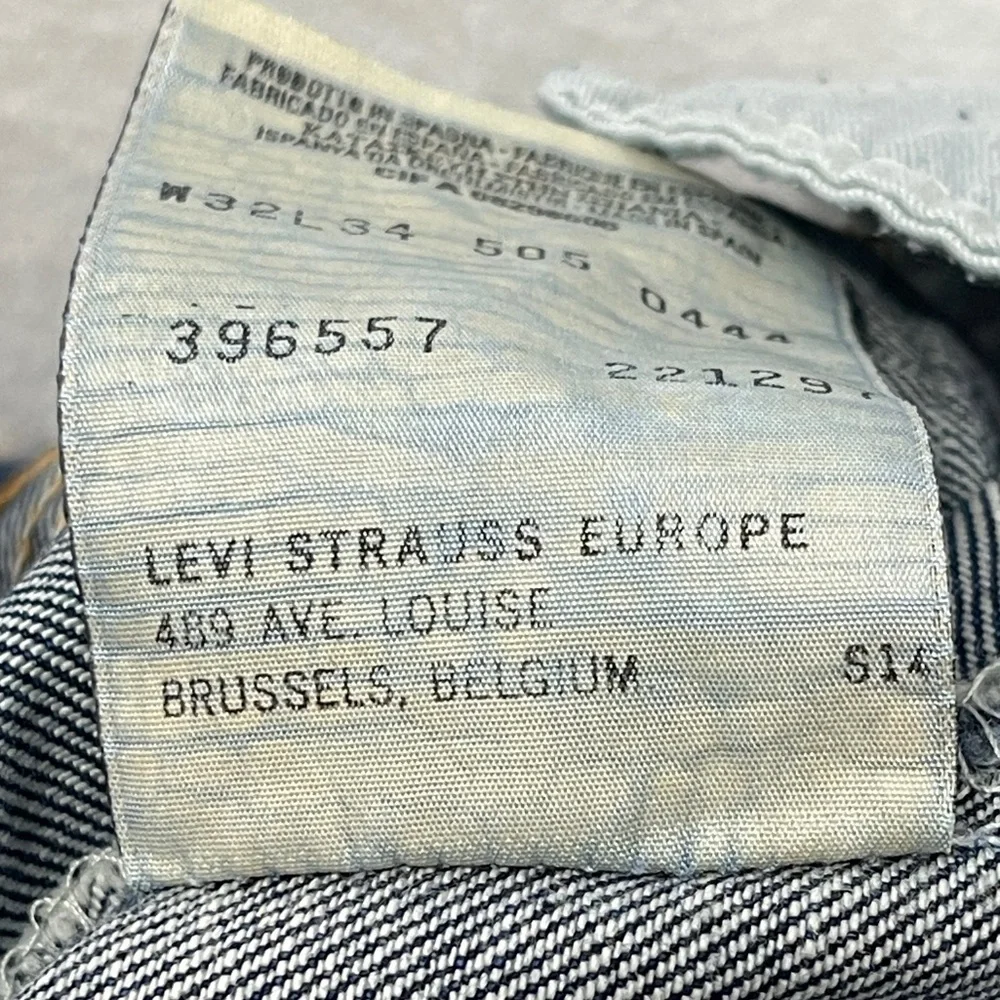 Vintage Levi's 505 Jeans Made in Spain 1997 32X34